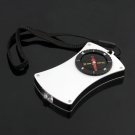 Hot 2 in 1 Compass White LED Flashlight with Strap New