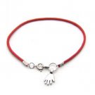 Kabbalah Red String Hamsa Hand Silver Colour Bracelet