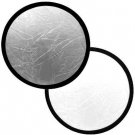 32" 80cm 2-in-1 Studio Light Reflector Silver & White Collapsible Disc Circular