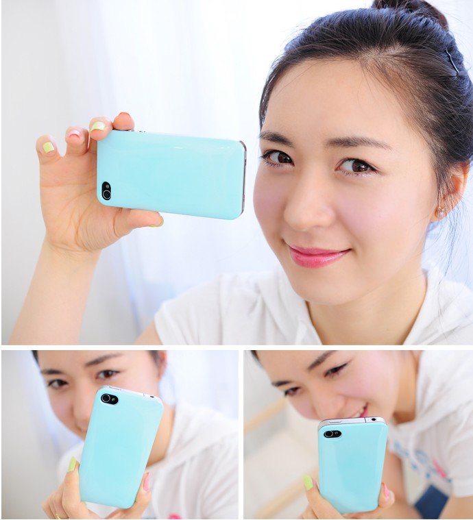 New Colorful Bubble Pack Magnetic Card Protection Case Cover For iPhone 4 4S