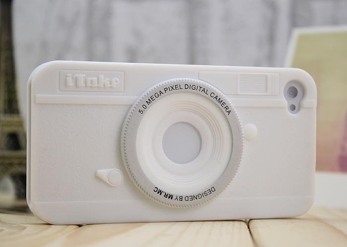 NEW iTAKE DIGITAL CAMERA DESIGN SOFT RUBBER SKIN CASE COVER FOR iPHONE 4 4S