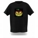 EL LED T-Shirt Light Glowing Figure - Pumpkin Head - Halloween Dress Gift (Size XXL)