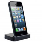 Data Sync & Charger Cradle Mount Dock Docking Station for Apple iPhone 5 (Black)
