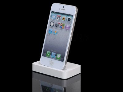 Data Sync & Charger Cradle Mount Dock Docking Station for Apple iPhone 5 (White)