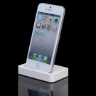 Data Sync & Charger Cradle Mount Dock Docking Station for Apple iPhone 5 (White)