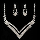 Ladies' Rhinestone Dignified Necklace And Earring Set Jewelry