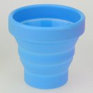 Portable Silicon Telescopic Drink Cup Foldable for Home Outdoor Sports Hiking - Blue