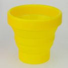 Portable Silicon Telescopic Drink Cup Foldable for Home Outdoor Sports Walking - Yellow