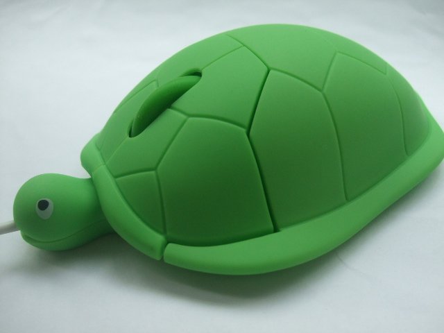Tortoise Shaped Wired Optical Mouse-Green