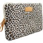 12.1" Canvas Leopard Laptop Cover Shakeproof Case for MacBook DELL ThinkPad SONY HP SAMSUNG