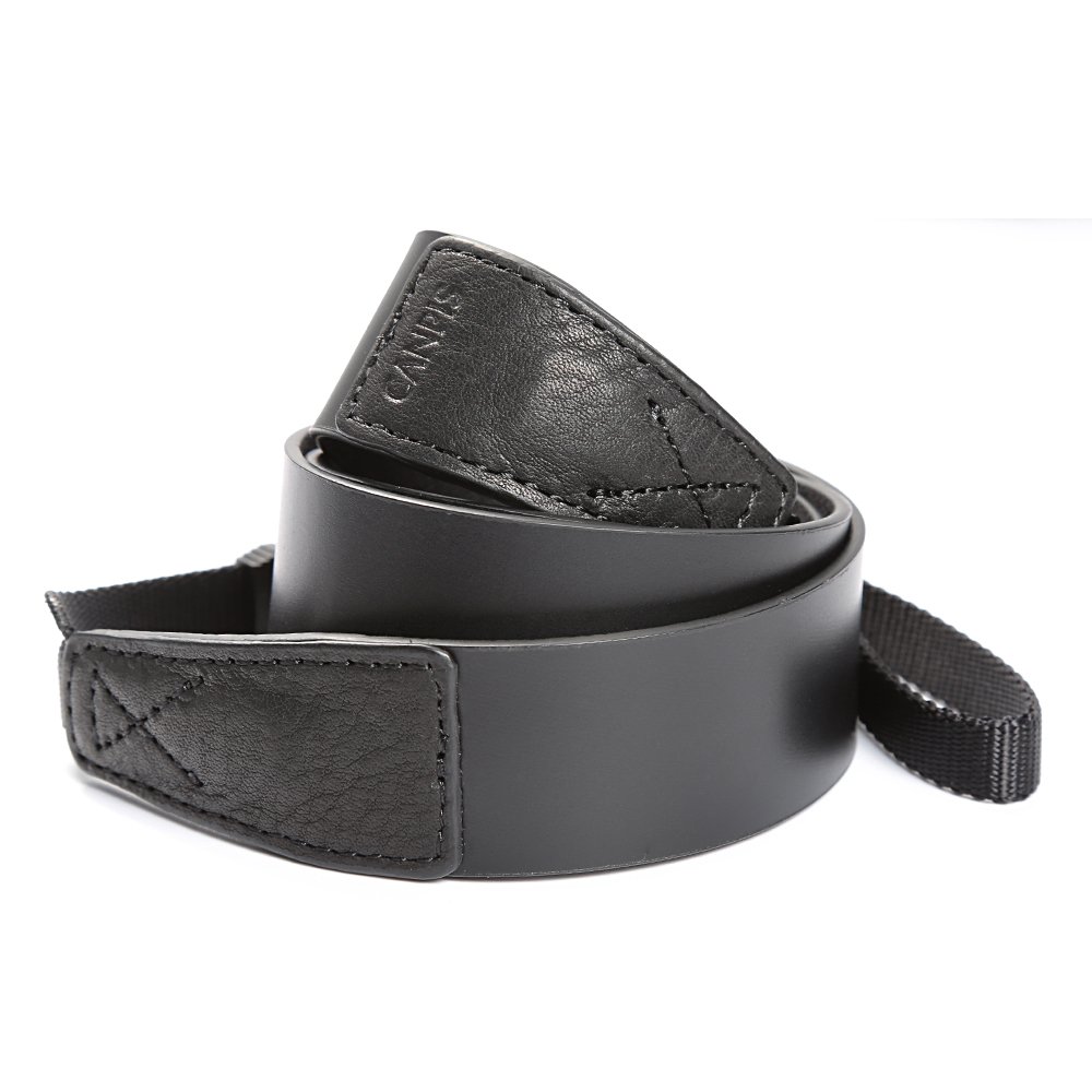 CANPIS Black Genuine Leather Camera Neck Shoulder Strap for DSLR Canon Nikon Sony Leica Fuji