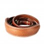 CANPIS Paded Extended Length Genuine Leather Camera Neck Shoulder Strap for Mirrorless DSLR Brown