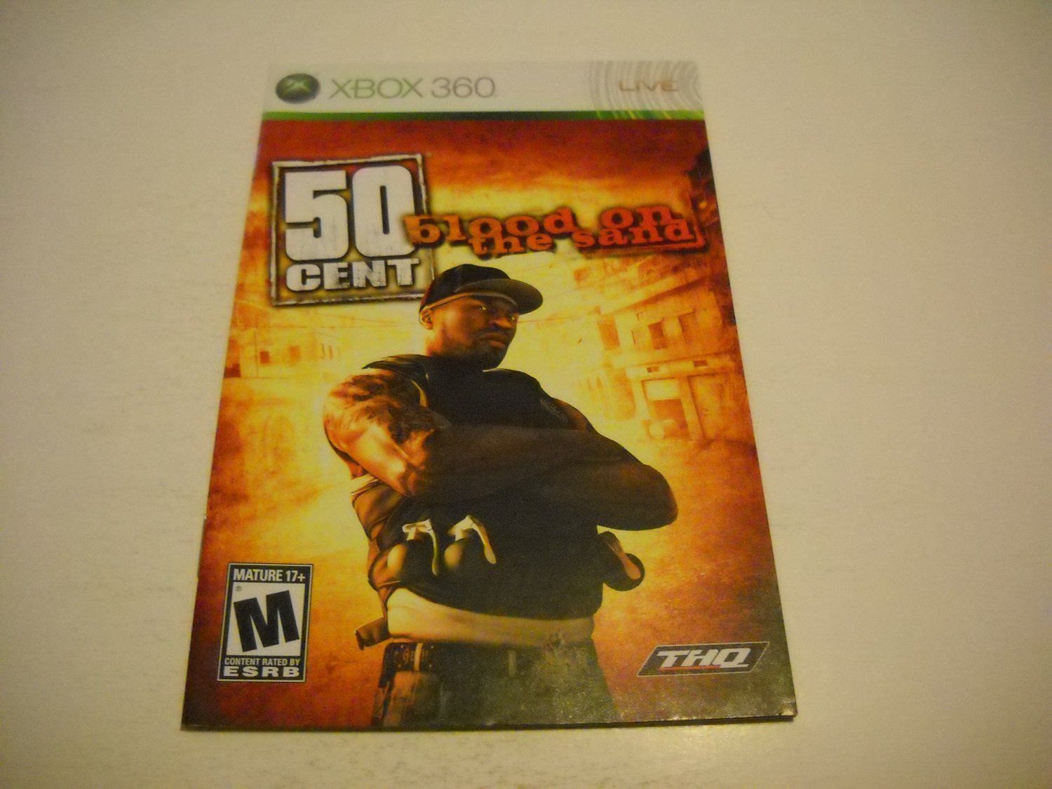 Manual ONLY ~ for 50 Cent Blood on the Sand - Xbox 360 Instruction Booklet