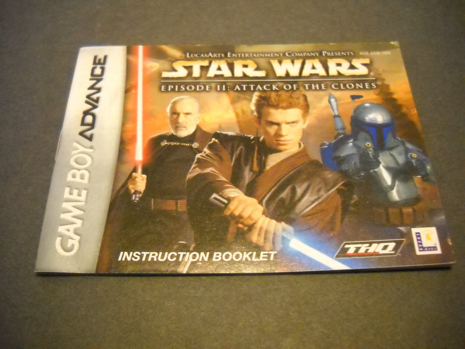 Star Wars 2 Attack Of The Clones Gba Manual ONLY ~ for Star Wars Episode II Attack of the Clones Gameboy Advance