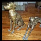 Bronze Greyhound Dog statues
