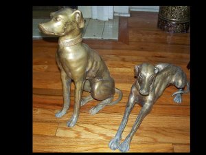 Bronze Greyhound Dog statues