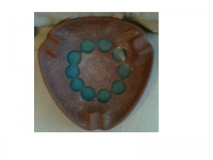 rustic german ashtray