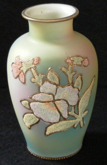 Nippon Coralene Vase