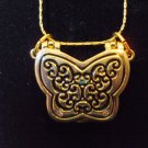 Gold Butterfly Locket with Chain