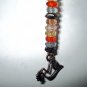 Bronze Dove Keychain with Multicolor Rondelles