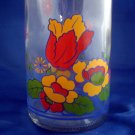 Vintage 70's Olive Oil Decorative Floral Bottle
