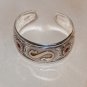 Cuff Bracelet w/ "S" Monogram- SS with Gold accents & genuine Sapphires - $219 OBO
