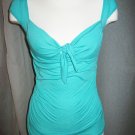 Teal Cap Sleeved Casual Top