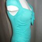 Teal Cap Sleeved Casual Top