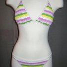 Rainbow Pastel Ruffled Bikini