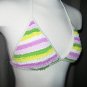 Rainbow Pastel Ruffled Bikini
