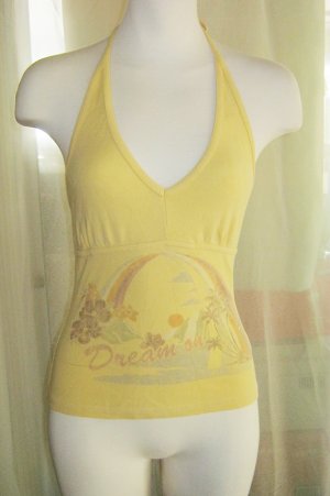 Yellow 'Dream On' Halter Top