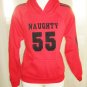 Red 'Naughty' Pull Over Hoodie