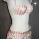 Victoria's Secret Striped Bra & Garter Set - S