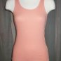 Peach Basic Ribbed Tank
