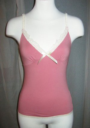 Pink Lace Trim Cami