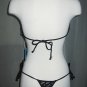 Black 'Playboy' Halter Teeny Bikini