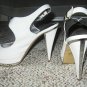 White Pinup PeepToe Heels