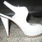 White Pinup PeepToe Heels