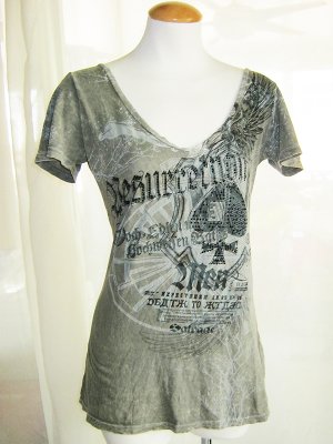 Gray Embellished Tee