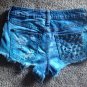 Custom Turquoise Studded Denim Shorts Size 6