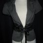 Grey/Lace Outerwear Short Sleeved Blazer size S
