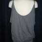 Poetry Grey Dress with Gold Shoulders size S