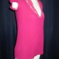 Fuchsia Lace Accent Anthropologie Top S