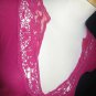 Fuchsia Lace Accent Anthropologie Top S