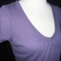 Basic Purple Scoop V-Neck Tee S
