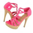 Hot Pink Patent Platform Stiletto Heels 8