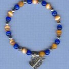 CHEERLEADER MOM STERLING SILVER CHARM BRACELET