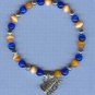 CHEERLEADER MOM STERLING SILVER CHARM BRACELET