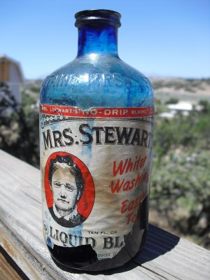 Vintage Mrs. Stewart's Liquid Bluing Bottle