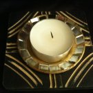 Carved wooden tealight holder. Set of 2
